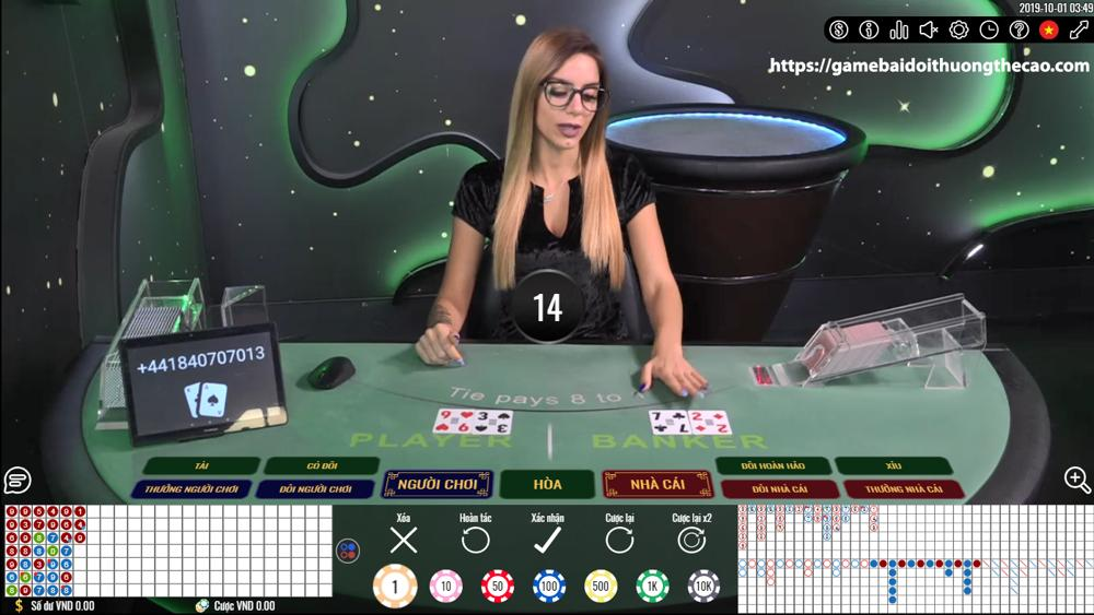 Hình ảnh trong game của live casino Go88